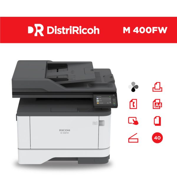 Impresora multifunción láser M 400FW en blanco y negro