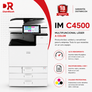 Impresora Multifuncional Ricoh IM C4500