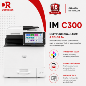 Impresora Multifuncional Ricoh IM C300 A4 Color