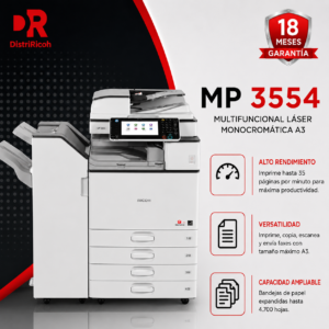 Multifuncional Láser Monocromática Ricoh MP 3554