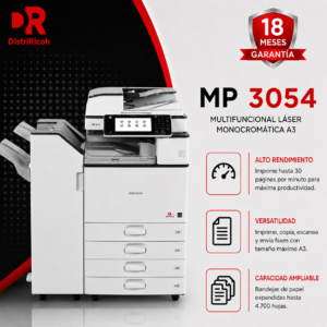 Multifuncional Láser Monocromática Ricoh MP 3054