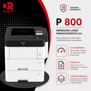 Impresora Láser Monocromática Ricoh P 800
