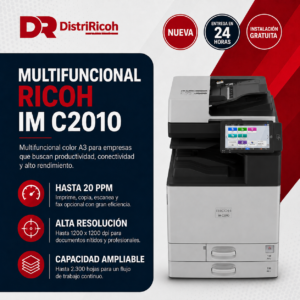 Ricoh IM C2010 | Multifuncional Láser a Color Nueva