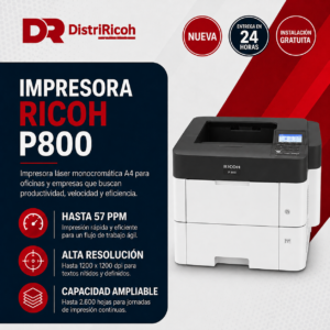 Impresora Láser Monocromática Ricoh P 800 Nueva