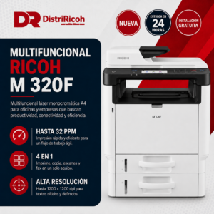 Ricoh M 320F | Multifuncional Láser Monocromática A4 para Empresas Nueva
